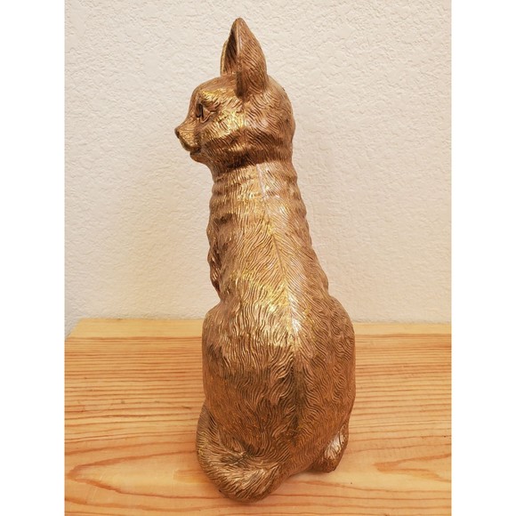Realism Decor - Gold Cat Kitten- Tabletop‎ Display 12"x6" - Picture 5 of 8